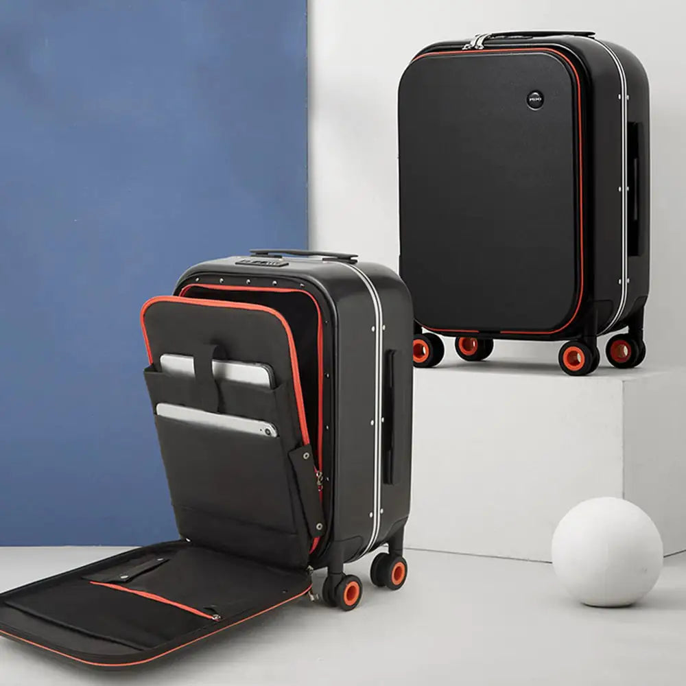 Aluminum Frame Hard Shell Trolley Suitcase with Wheels