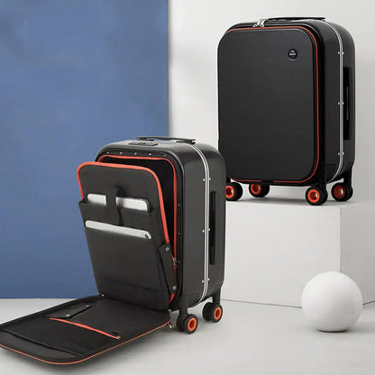 Aluminum Frame Hard Shell Trolley Suitcase with Wheels