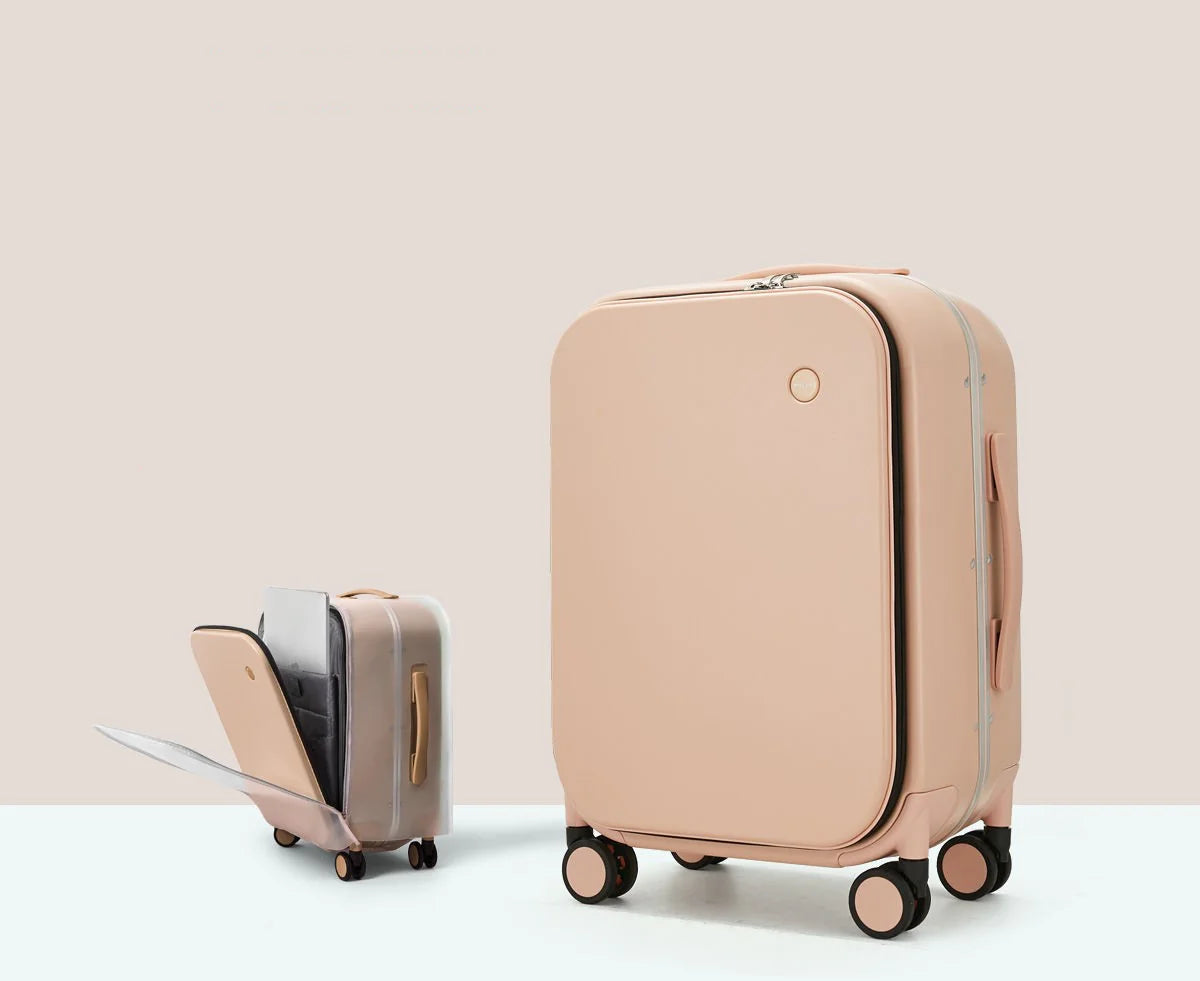 Aluminum Frame Hard Shell Trolley Suitcase with Wheels