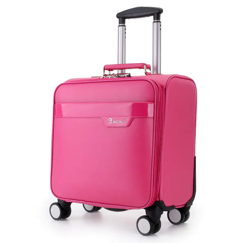 Compact Women's Carry-On Suitcase with Spinner Wheels