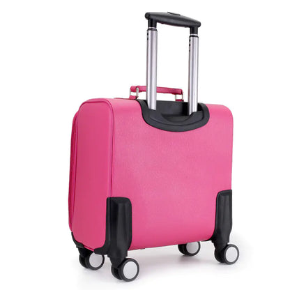 Compact Women's Carry-On Suitcase with Spinner Wheels